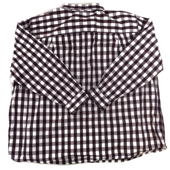 True Nation Mens Brown and white Plaid Button Down Big and Tall Size 4XL - Picture 4 of 9